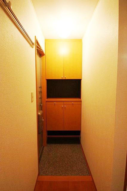 Entrance. Convenient storage with a shoebox