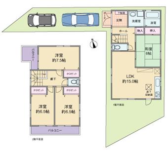 Floor plan. 32,800,000 yen, 4LDK, Land area 118.58 sq m , Building area 99.63 sq m floor plan