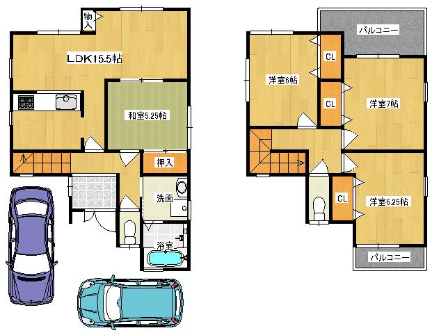 Floor plan. 26,800,000 yen, 4LDK, Land area 105.91 sq m , Building area 95.57 sq m ◆ Floor plan