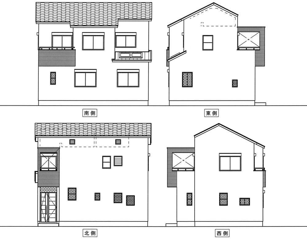 Other. Model House B No. land complete elevational view