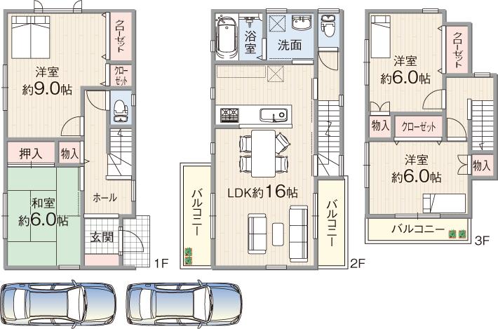 Floor plan. Price 27,800,000 yen, 4LDK, Land area 80 sq m , Building area 101.04 sq m