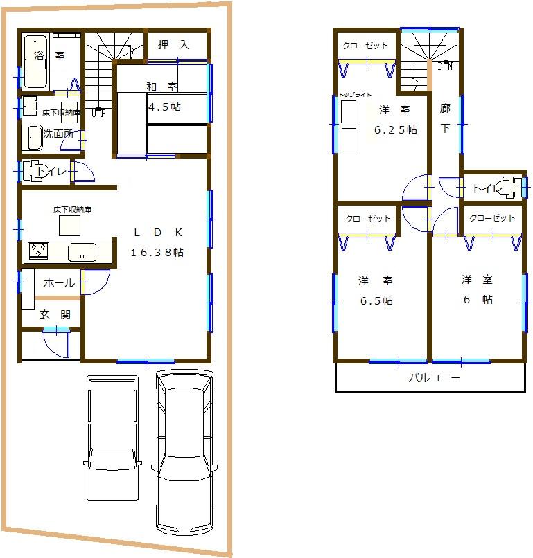 Floor plan. (No. 5 locations), Price 33,800,000 yen, 4LDK, Land area 101.79 sq m , Building area 95.22 sq m