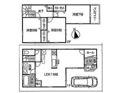 Floor plan. (No. 1 location plan), Price 26,800,000 yen, 3LDK, Land area 81.43 sq m , Building area 89.1 sq m