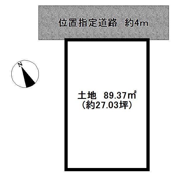 Compartment figure. Land price 19,850,000 yen, Land area 89.37 sq m