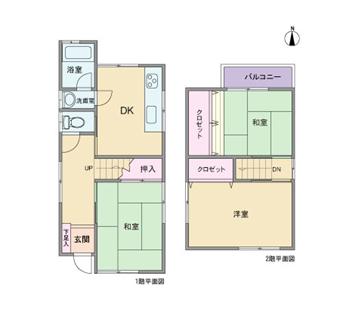 Floor plan. 15.8 million yen, 3DK, Land area 49.91 sq m , Building area 53.92 sq m floor plan