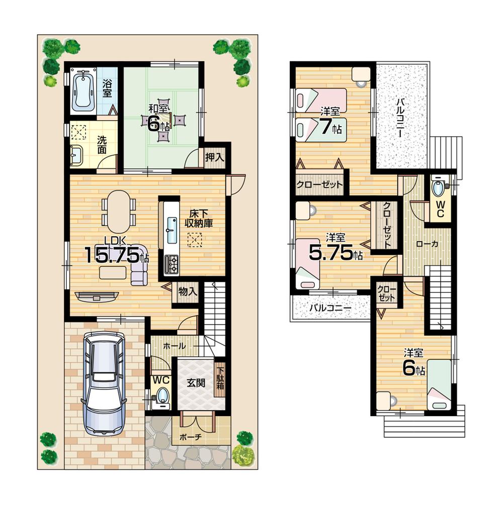 Floor plan. 33,300,000 yen, 4LDK, Land area 102.01 sq m , Building area 94.76 sq m «floor plan»