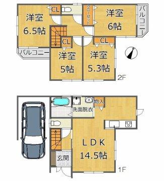 Floor plan. (No. 9 locations), Price 32,800,000 yen, 4LDK, Land area 80.28 sq m , Building area 99.01 sq m