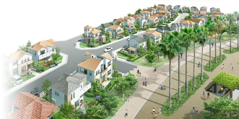 Other. A palm tree of Nukata park was the symbol, Cheerful town reminiscent of a resort in the south. Like the tall tree that straight stretch, Town nor children, And living also have Sukusukuto grow rich environment. ( ※ Cityscape image illustrations)