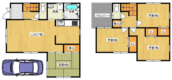 Floor plan. 30,800,000 yen, 4LDK, Land area 104.01 sq m , Building area 94.77 sq m ◆ Floor plan