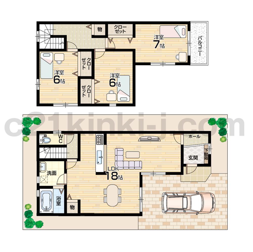 Floor plan. 26,800,000 yen, 3LDK, Land area 81.43 sq m , Building area 89.1 sq m «floor plan»
