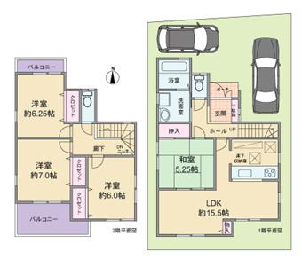 Floor plan. 26,800,000 yen, 4LDK, Land area 105.9 sq m , Building area 95.57 sq m floor plan
