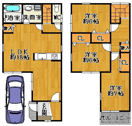 Floor plan. 26,800,000 yen, 4LDK, Land area 81.43 sq m , Building area 89.1 sq m floor plan
