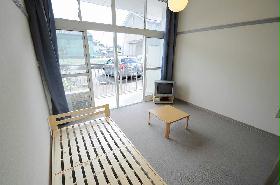 Living and room. Wide windows with an emphasis on lighting