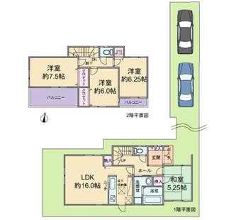 Floor plan. 33,800,000 yen, 4LDK, Land area 141.95 sq m , Building area 95.57 sq m