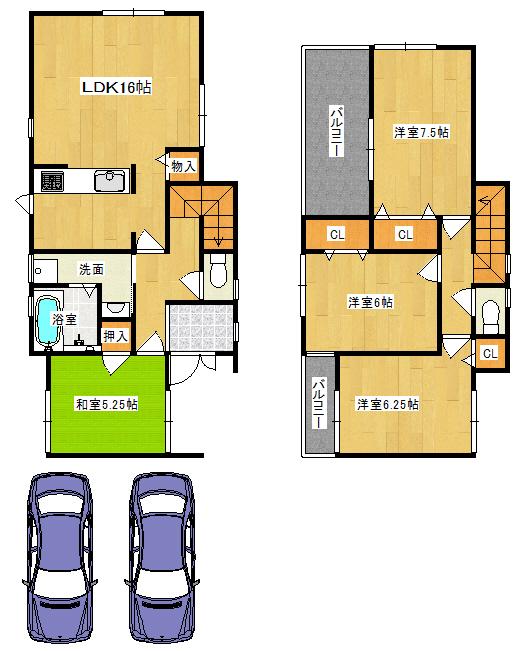 Floor plan. 33,800,000 yen, 4LDK, Land area 141.95 sq m , Building area 95.57 sq m   ◆ Floor plan