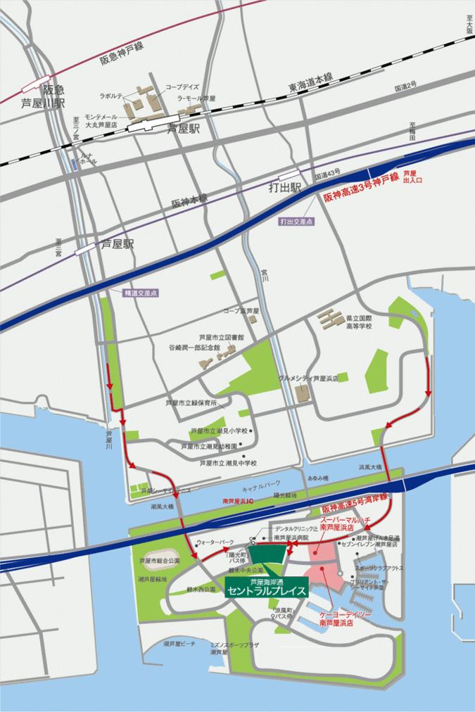 Local guide map. Peripheral access