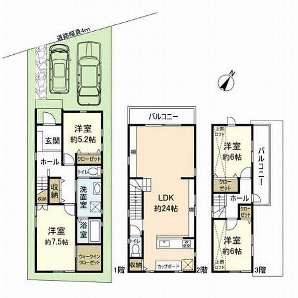 Floor plan. 45,800,000 yen, 4LDK, Land area 96.41 sq m , Building area 120.91 sq m