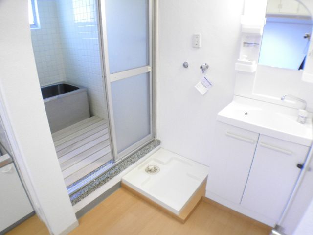 Washroom. Washing machine in the room, Installation is possible