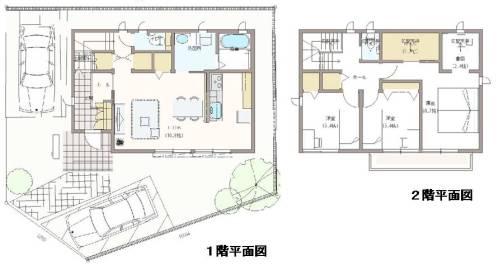Building plan example (floor plan). ■ No. 9 areas Reference Plan ■ Land Price: 16,106,000 yen, Building Price: 29,960,700 yen (consumption tax ・ Exterior construction cost included) ※ Or sell a house of this plan, It does not require the construction of this plan. ※ Additional expenses required