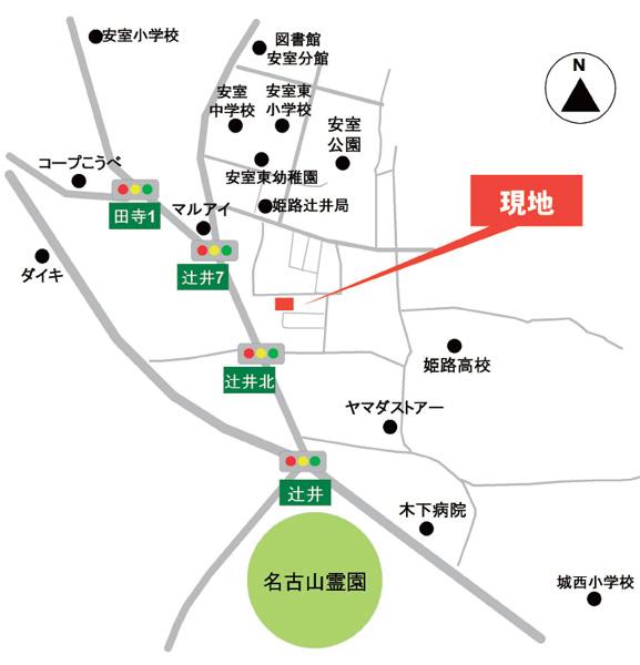 Local guide map.  ※ Near the guide map