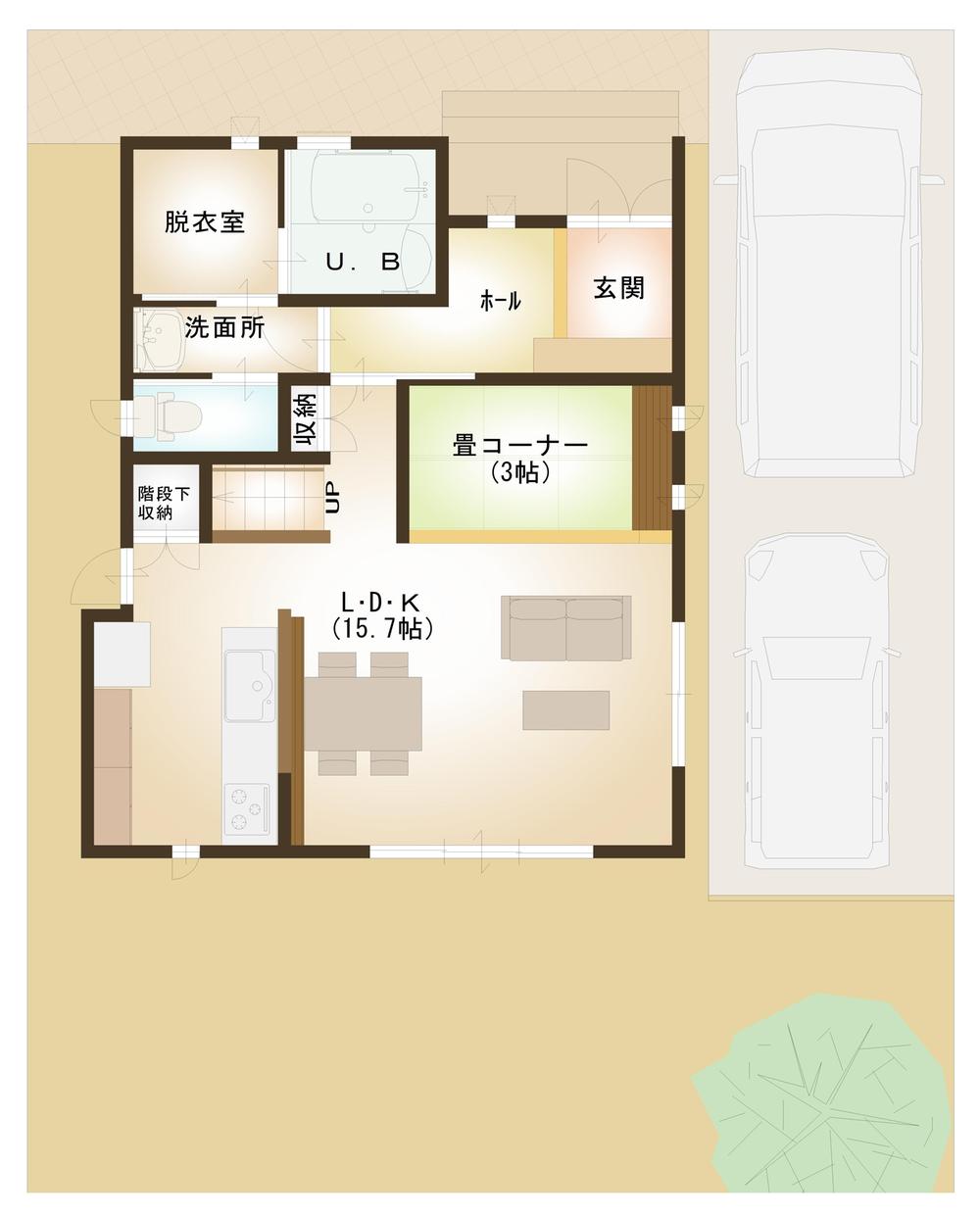 Building plan example (Perth ・ Introspection). Building plan example (F No. land) Building price 28.5 million yen, 1F building area 50.93 sq m