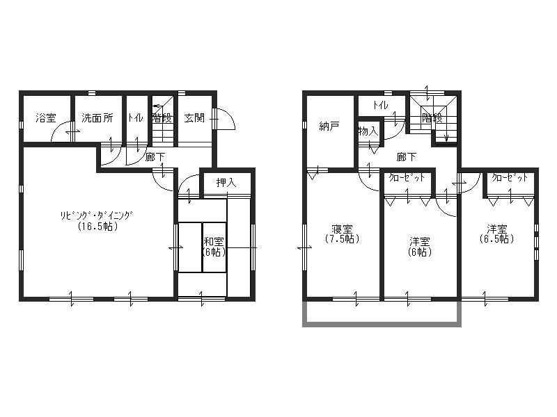 Floor plan. 18,800,000 yen, 4LDK + S (storeroom), Land area 130.17 sq m , Building area 104.89 sq m