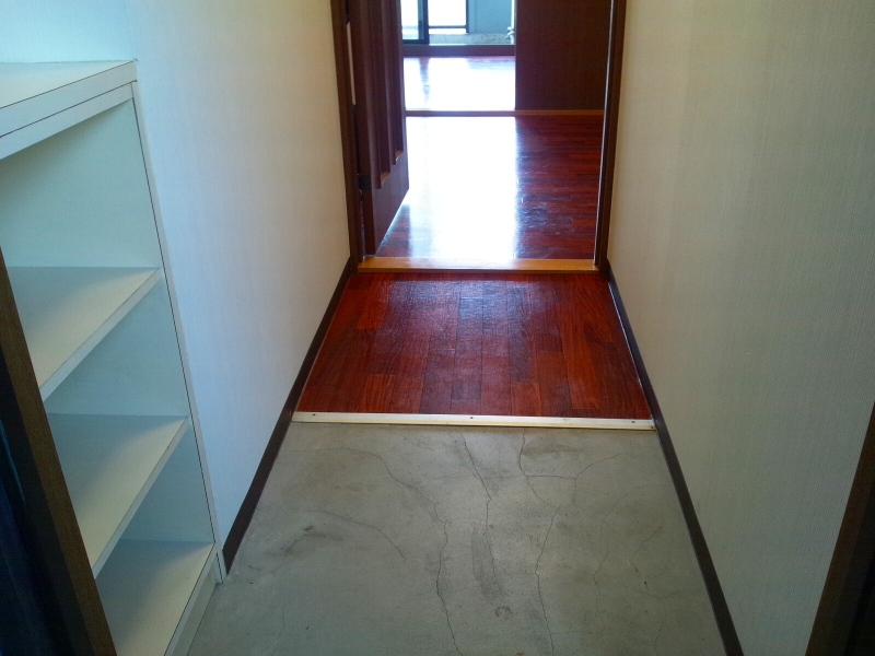 Entrance. There are also shoes purse