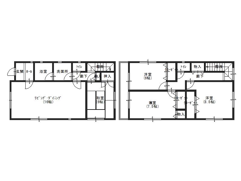 Floor plan. 17.8 million yen, 4LDK, Land area 129.28 sq m , Building area 105.3 sq m