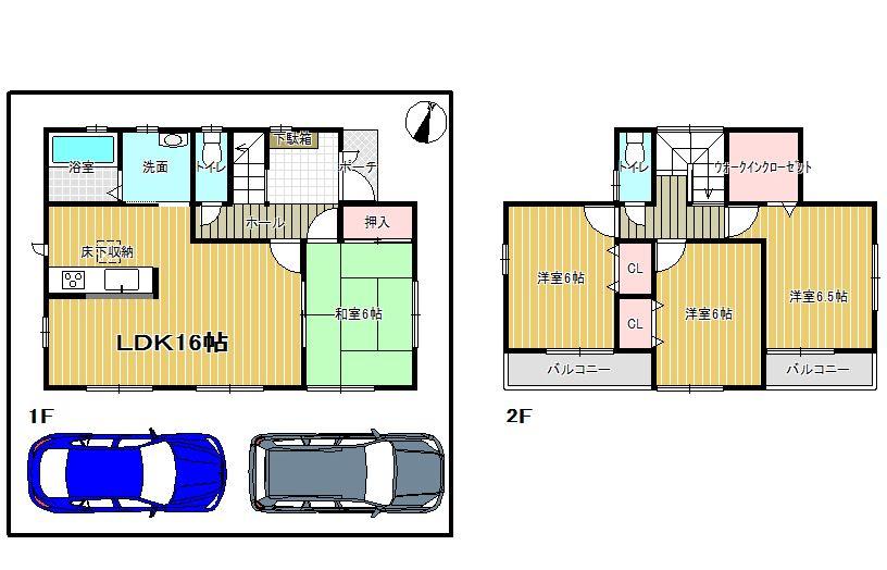 Floor plan. (No. 4 locations), Price 21,800,000 yen, 4LDK+S, Land area 122.21 sq m , Building area 96.39 sq m