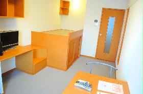 Living and room. With storage bed