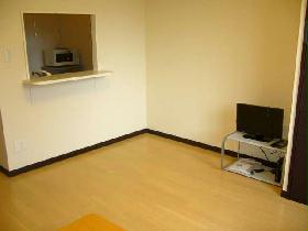 Living and room. Counter kitchen.