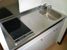 Kitchen. A wide kitchen, It spreads the width of the cuisine.