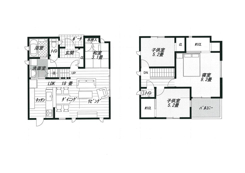 Floor plan. 33,800,000 yen, 4LDK, Land area 115.79 sq m , Building area 99.78 sq m