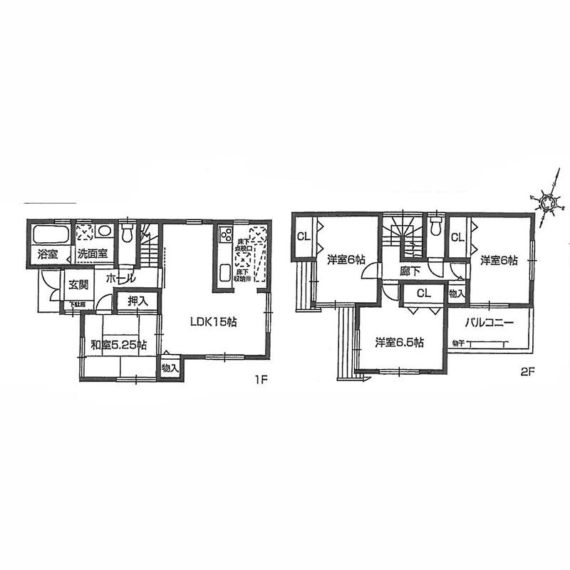 Floor plan. 32,800,000 yen, 4LDK, Land area 106.08 sq m , Building area 94.36 sq m