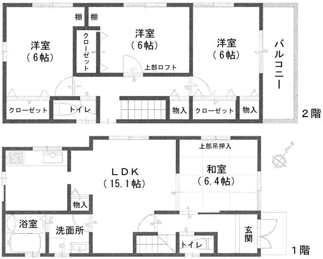 Floor plan. 31,800,000 yen, 4LDK, Land area 84.33 sq m , Building area 94.9 sq m