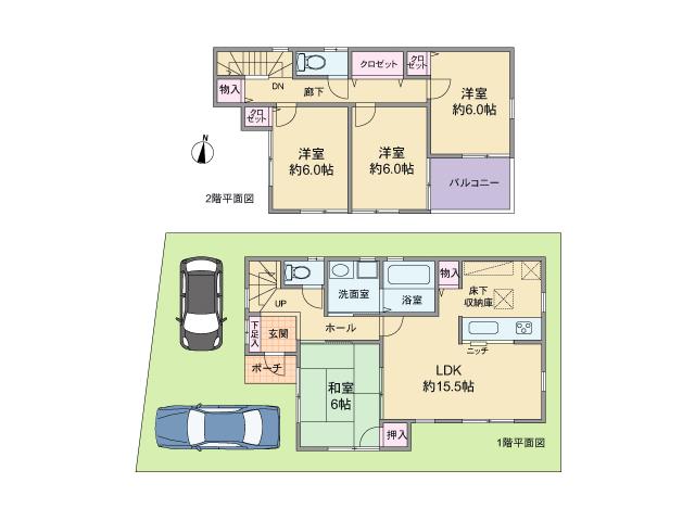 Floor plan. 28.8 million yen, 4LDK, Land area 110.19 sq m , Building area 97.2 sq m