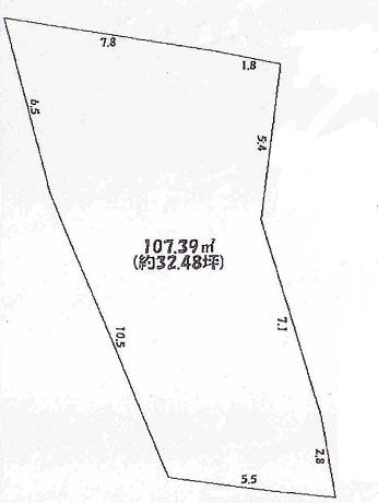 Compartment figure. Land price 16.5 million yen, Land area 107.39 sq m