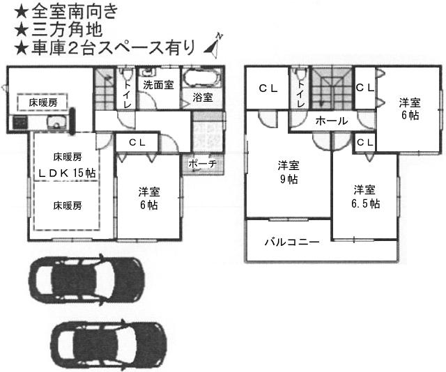 Floor plan. 39,800,000 yen, 4LDK, Land area 140.3 sq m , Building area 105.16 sq m