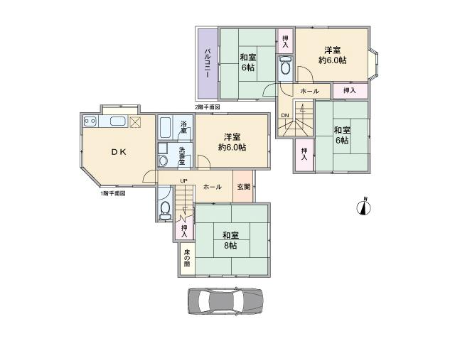 Floor plan. 25,900,000 yen, 5DK, Land area 101.21 sq m , Building area 91.54 sq m
