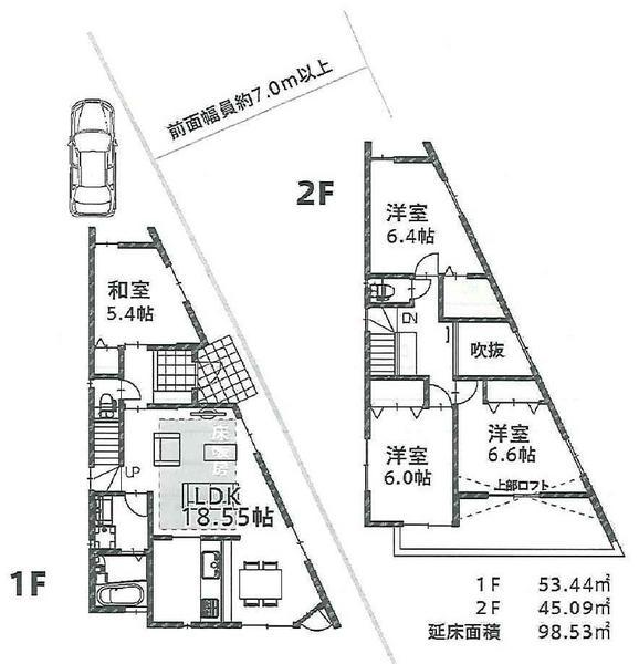 Floor plan. 36,800,000 yen, 4LDK, Land area 115.97 sq m , Building area 98.53 sq m