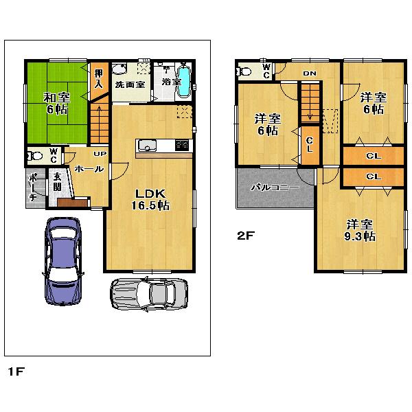 Floor plan. (F), Price 30,900,000 yen, 4LDK, Land area 100.18 sq m , Building area 103.74 sq m