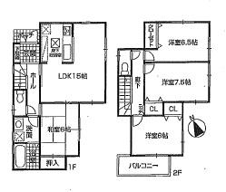 Floor plan. (No. 1 point), Price 14.8 million yen, 4LDK, Land area 120.1 sq m , Building area 95.58 sq m