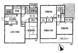 Floor plan. (No. 4 locations), Price 16.8 million yen, 4LDK, Land area 211.32 sq m , Building area 98.82 sq m
