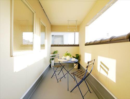 Balcony. 1-15 No. land ・ Model house