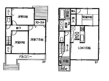Floor plan. 18.3 million yen, 4LDK, Land area 163.95 sq m , Building area 94.77 sq m 4LDK