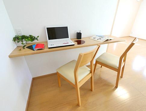 Other introspection.  [No. 9 areas ・ Model house]  Counter and walk-in closet with which can be used also as a study corner in the main bedroom. 