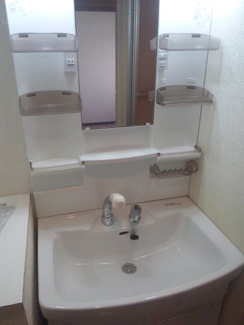 Washroom. ^^ That we had made to the vanity with a shower