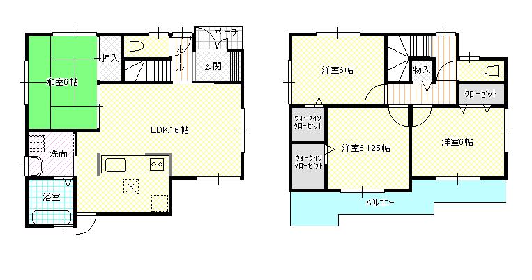 Floor plan. 17.5 million yen, 4LDK + 2S (storeroom), Land area 101.01 sq m , Building area 95.17 sq m 4LDK