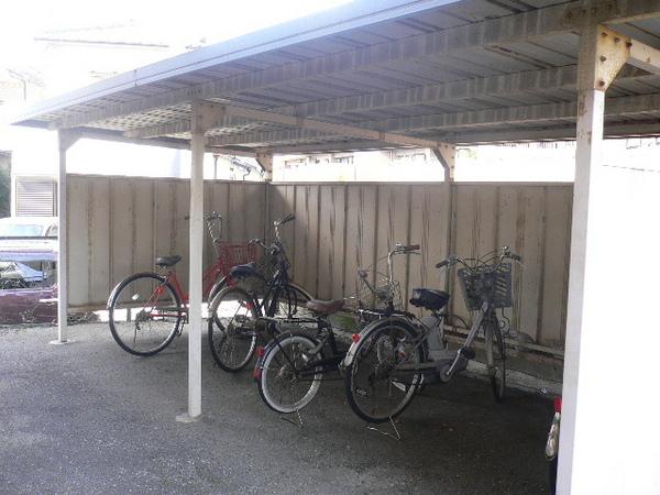 Parking lot. Bicycle-parking space