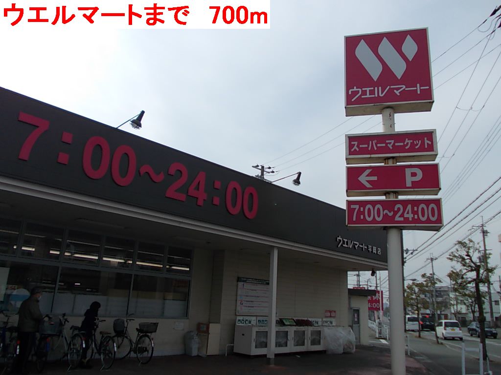 Supermarket. 700m until well Mart (super)